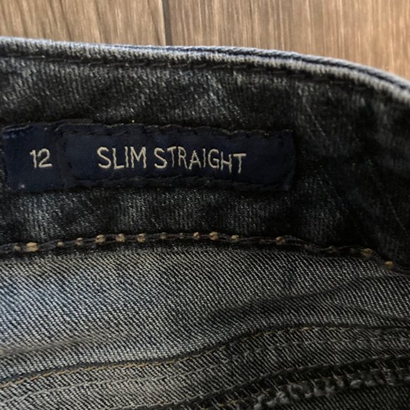 Seven7 Jeans Womens 12  Slim Fit Straight Dark Wash Mid Rise Denim - Picture 4 of 7